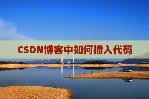 CSDN博客中如何插入代码